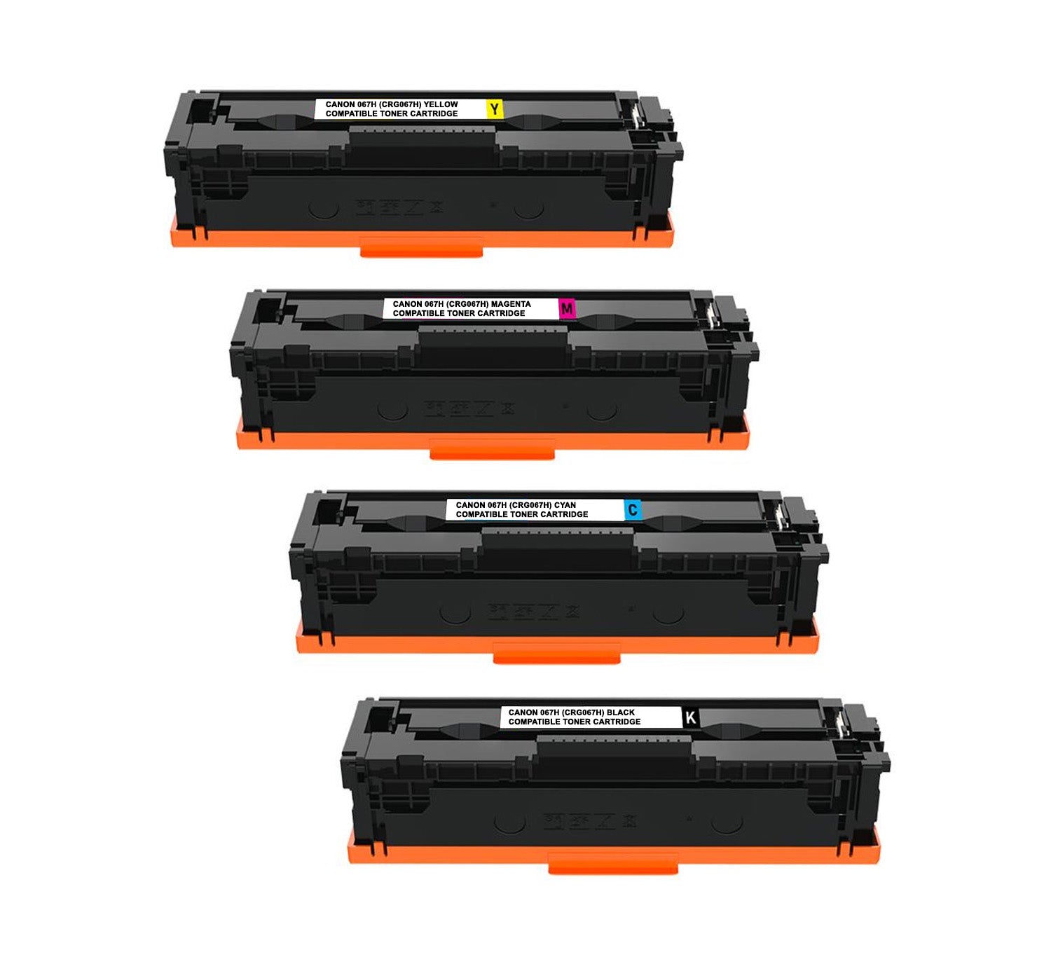 (Non-OEM) Canon 067H (5106C001, 5105C001, 5104C001, 5103C001) Compatible Toner Cartridge-4 Color Set (Black, Cyan, Yellow, Magenta)