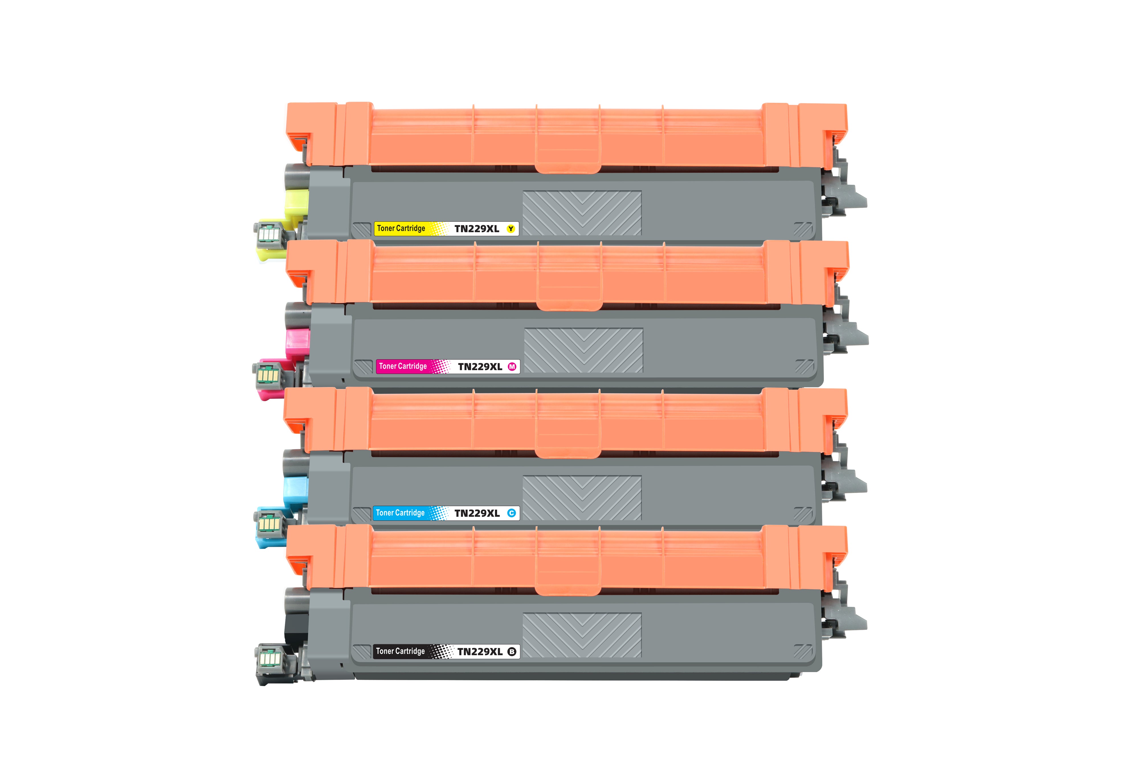 (Non-OEM) Brother TN-229XL (High Yield of TN229) Compatible Toner Cartridges-4 Color Set (Black, Cyan, Yellow, Magenta)