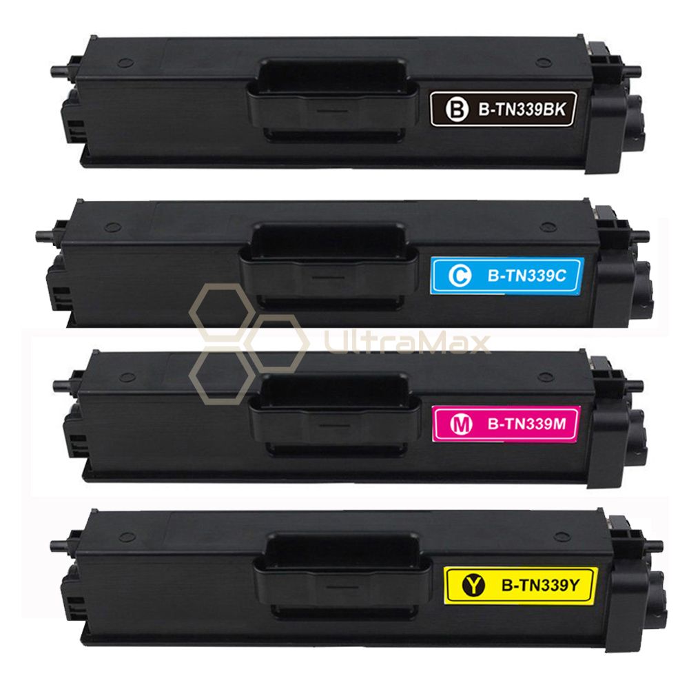 Ultra Toner Brother TN-339 Extra High Yield Compatible Toner Cartridges-4 Color Set (Black, Cyan, Yellow, Magenta)