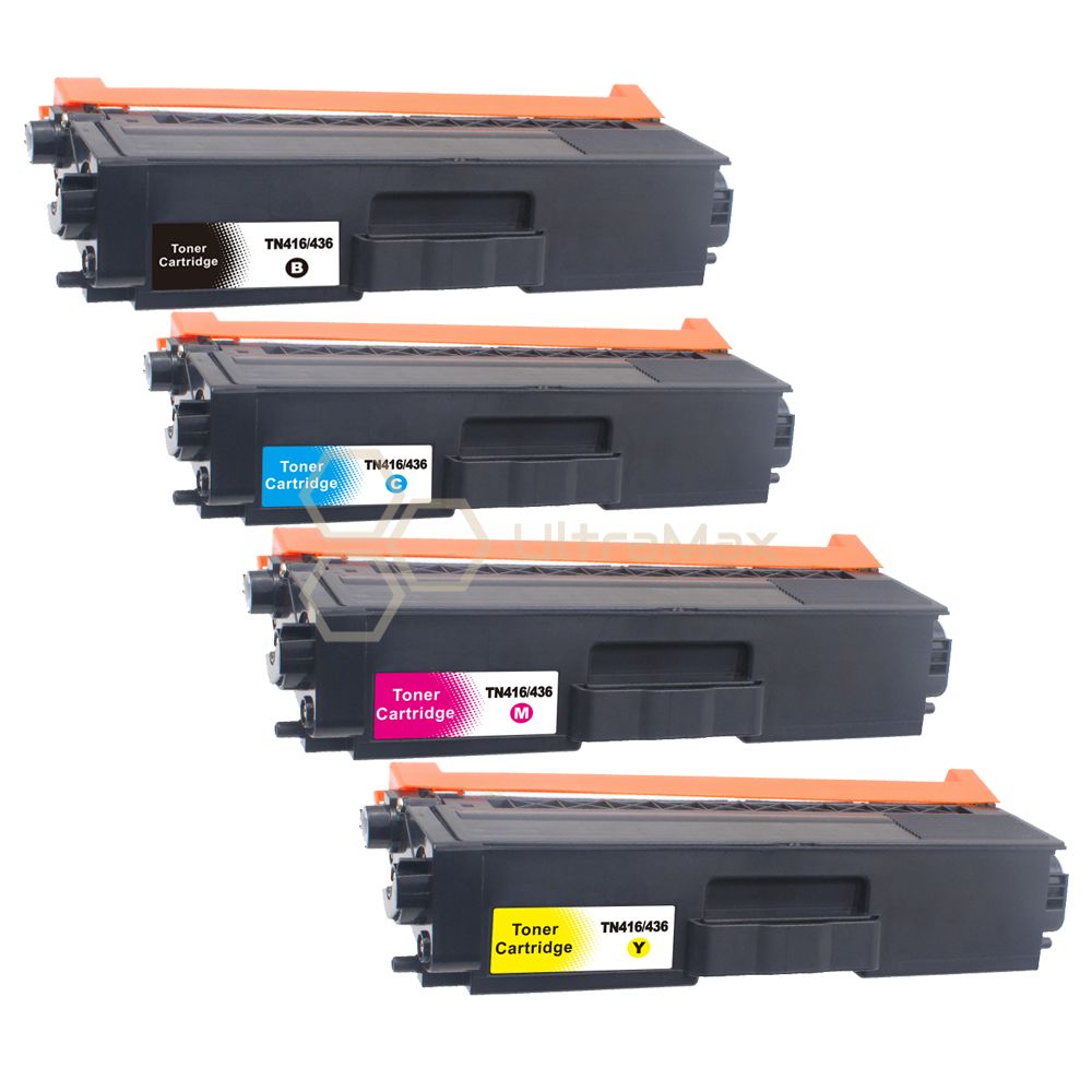 Ultra Toner Brother TN-436 High Yield Compatible Toner Cartridges-4 Color Set (Black, Cyan, Yellow, Magenta)