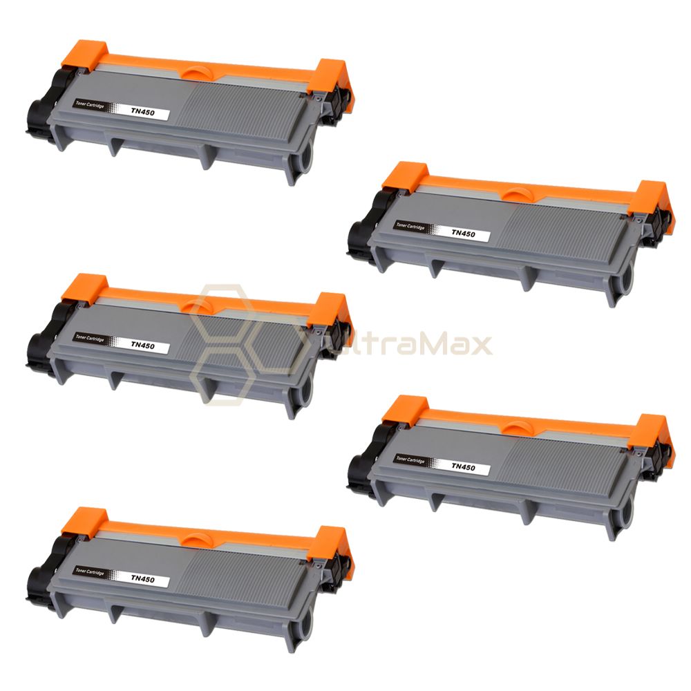 Ultra Toner Brother TN-450 (High Yield of TN-420) Black Compatible Toner Cartridge-5 PACK